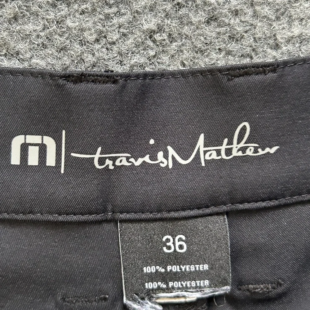 TravisMathew Pants Mens 36 Black Performance Golf 5 Pocket Stretch Polyester‎